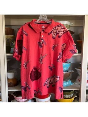 Disney Star Wars Millennium Falcon Death Star Short Sleeve Polo Shirt- Size 2XL